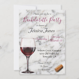 Weinverkostung Junggeselinnen-Abschied Moderner Mi Einladung