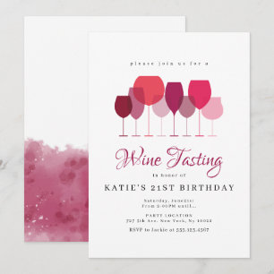 Weinverkostung Party Einladungen