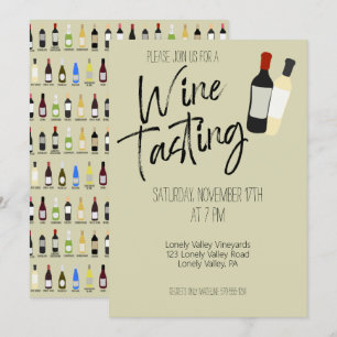 Weinverkostung Personalisiertes Party Einladung