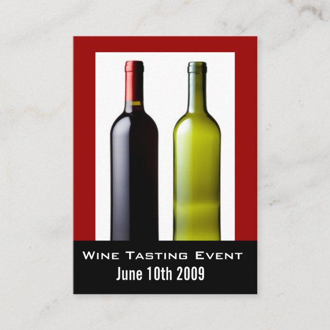 Weinverkostung Veranstaltung Mini Einladung Karten (Vorderseite)