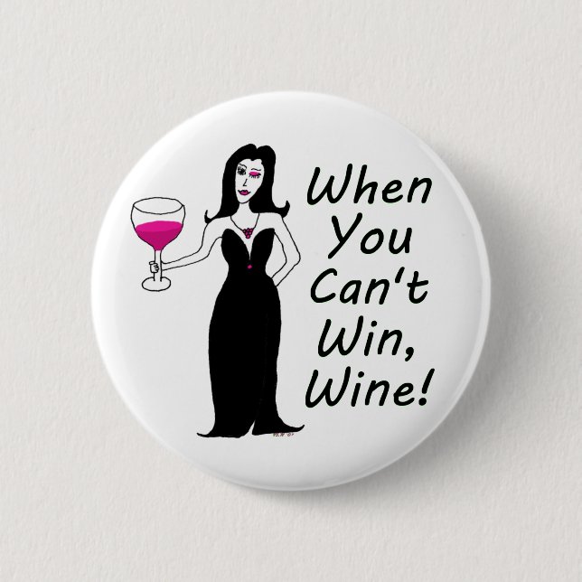 WeinVixen einfach bös, wenn Sie nicht gewinnen Button (Vorderseite)