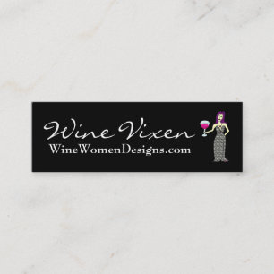 WeinVixen, WineWomenDesigns.com-Visitenkarte Mini Visitenkarte