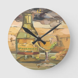 Weinzeit, Prosecco Runde Wanduhr