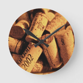 Weinzeit Runde Wanduhr