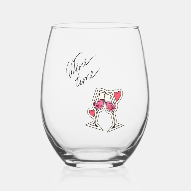 Weinzeit Weinglas Ohne Stiel (Vorderseite)
