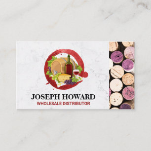 Weinzubehör   Corks Business Card Visitenkarte