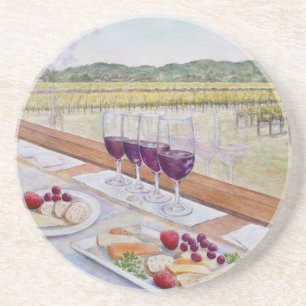 Weinzug Happy Hour Getränkeuntersetzer