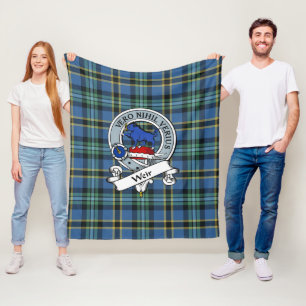 Weir Ancient Clan Abzeichen Tartan Kariert Fleecedecke