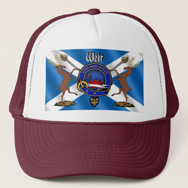 Weir Clan Abzeichen Trucker Hat Truckerkappe (Vorderseite)