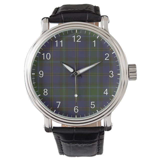 Weir Clan Tartan Armbanduhr (Vorderseite)