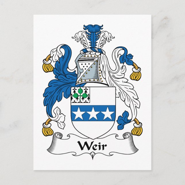 Weir Familienwappen Postkarte (Vorderseite)