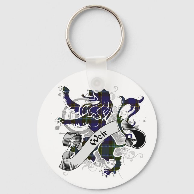 Weir Tartan Lion Schlüsselanhänger (Vorderseite)