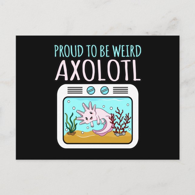 Weird Axolotl Kawaii Animal Axolotls Lover Pet Own Einladungspostkarte (Vorderseite)