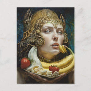 Weird Banana Split Sundae Goddess Postkarte