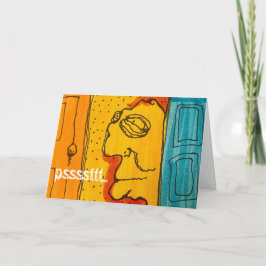 Weird Cartoon Guy Feliz Cumpleanos Birthday Card Karte