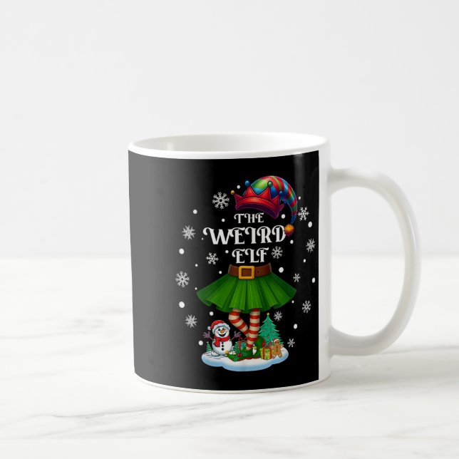 Weird Elf Squad Xmas Women Girls Mom Christmas Fam Kaffeetasse (Rechts)