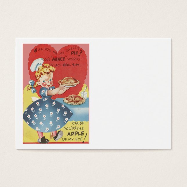 Weird Funny Mince Apple Pie Waitress Valentine (Vorderseite)