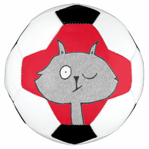 Weird Gray Cat Fußball