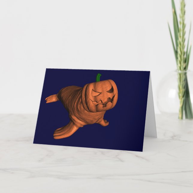 Weird Halloween Walrus Karte (Vorderseite)