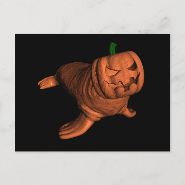 Weird Halloween Walrus Postkarte (Vorderseite)