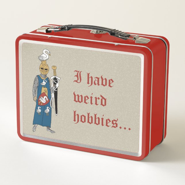 "Weird Hobbies" Metal Lunchbox (Rückseite)