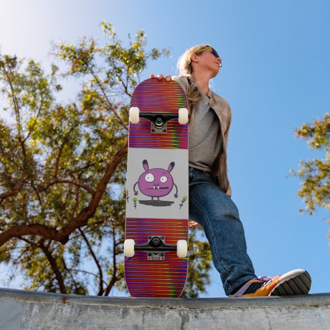 WEIRD LILA MONSTER Skateboard (Außenbereich 1)