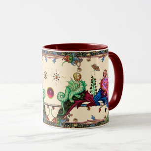 WEIRD MEDIEVAL BESTIARY Human Headed Hybrid Dragon Tasse