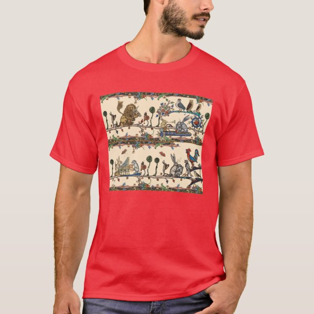 WEIRD MEDIEVAL BESTIARY MAKING MUSIC Violinist Lio T-Shirt (Vorderseite)