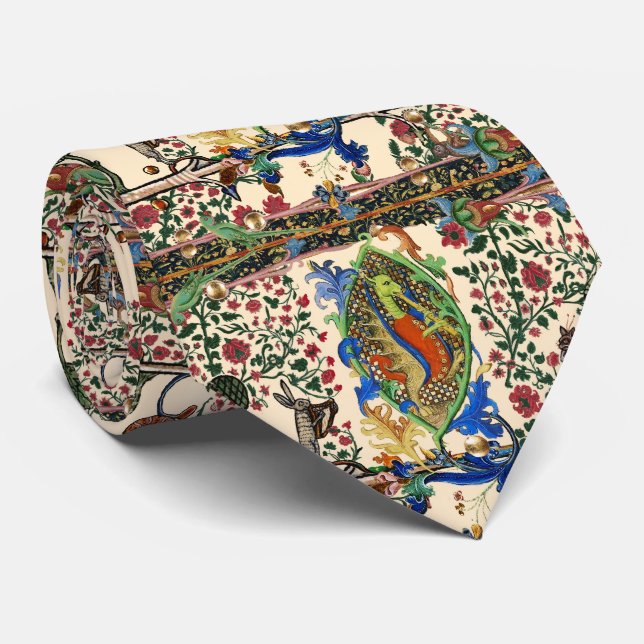 WEIRD MEDIEVAL BESTIARY MUSIC, DRAGON PLAYPFLUTE KRAWATTE (Gerollt)