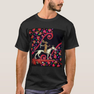 WEIRD MEDIEVAL BESTIARY Rabbit Reiten eines weißen T-Shirt