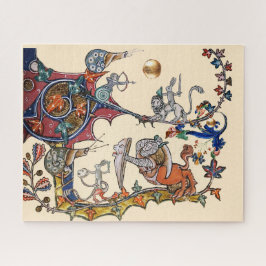 WEIRD MEDIEVAL BESTIARY WAR Snails ,Killer Rabbit Puzzle