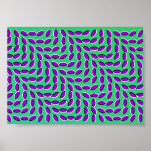 WEIRD OPTICAL ILLUSION scheint sich zu bewegen Poster