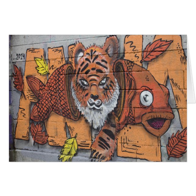 Weird Orange Tiger Fish Graffiti (Vorderseite (Horizontal))