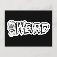 WEIRD - Retro Monster Girl Black & White