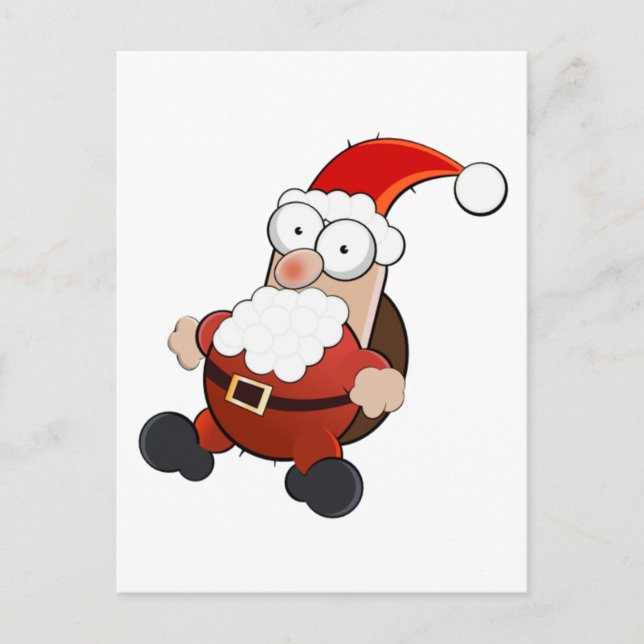 Weird Santa Claus Feiertagspostkarte (Vorderseite)