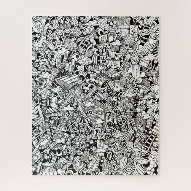 Weird Shapes Detailed Cartoon Difficult Puzzle (Vertikal)