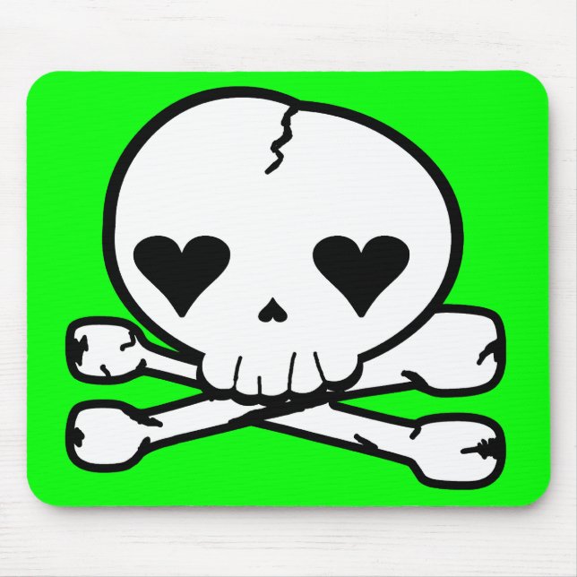 Weird Skull Goth Kawaii Stil Mousepad (Vorne)