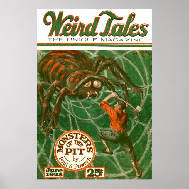 Weird Tales 1925 Cover - Monsters of the Pit  Poster (Vorne)