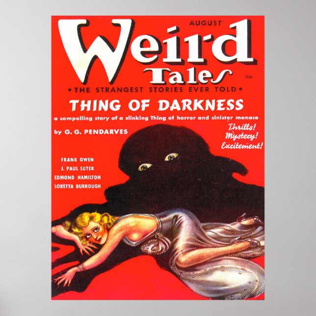 WEIRD TALES Cooles Vintages Pulsmagazin Cover Art Poster (Vorne)
