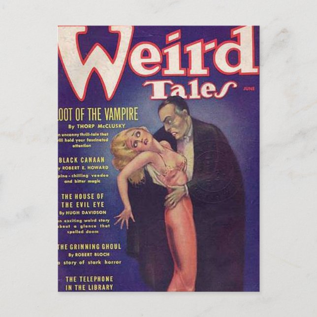 Weird Tales Vampir-Comicbuch Postkarte (Vorderseite)