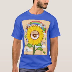 Weirdcore Ästhetik Kawaii Sonnenblume Auge Winged  T-Shirt