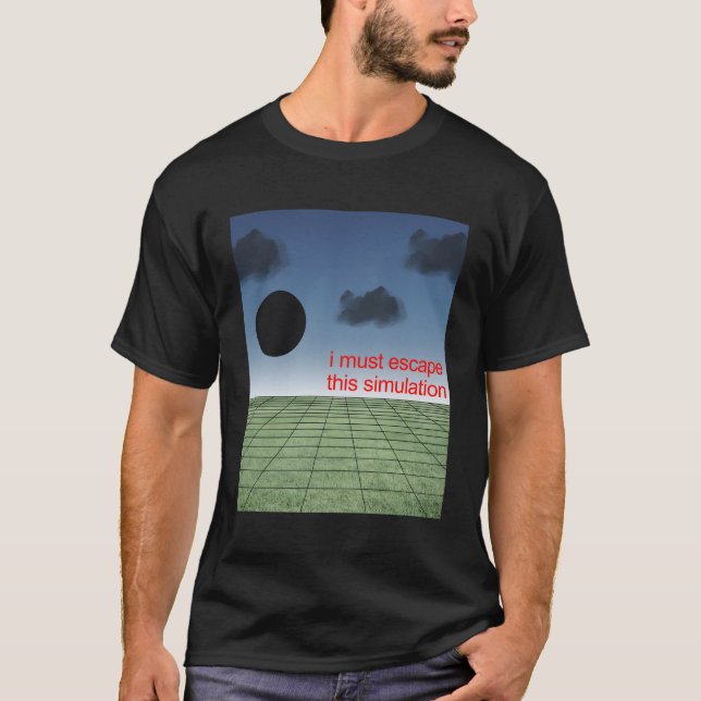 Weirdcore Ästhetische Simulation Gamer Nostalgiaco T-Shirt (Vorderseite)