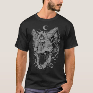 Weirdcore Devil Skull Illuminati Auge Surreal 666  T-Shirt