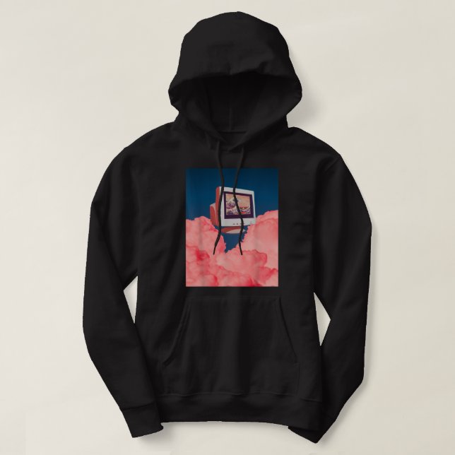 Weirdcore Dreamcore Ästhetik Rosa Vaporwave Old C Hoodie (Design vorne)