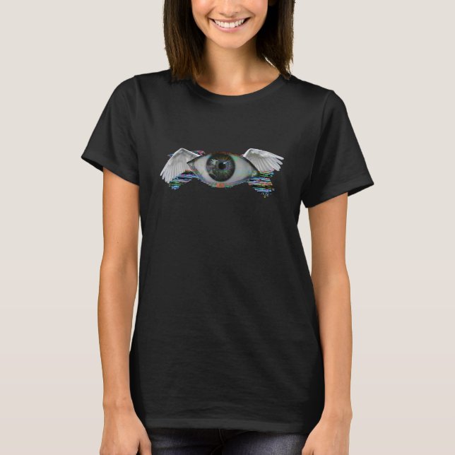 Weirdcore Glitch Angel Eye Dreamcore Ästhetik T-Shirt (Vorderseite)