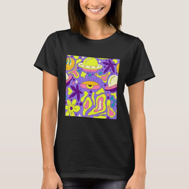 Weirdcore Kidcore Ästhetik Trippy Augen 90er T-Shirt (Vorderseite)