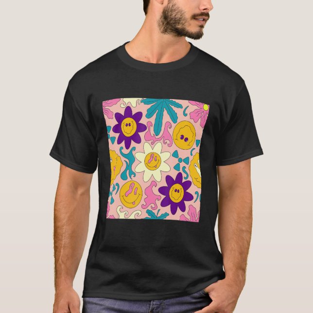 Weirdcore Kidcore Ästhetische Trippy Lächeln Happy T-Shirt (Vorderseite)