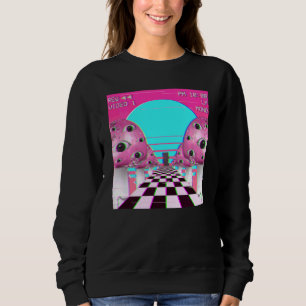 Weirdcore Vaporwave Ästhetische Pilzereien Retro Sweatshirt