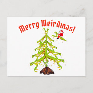 Weirdmas beten Mantis Tree Weihnachten Postkarte