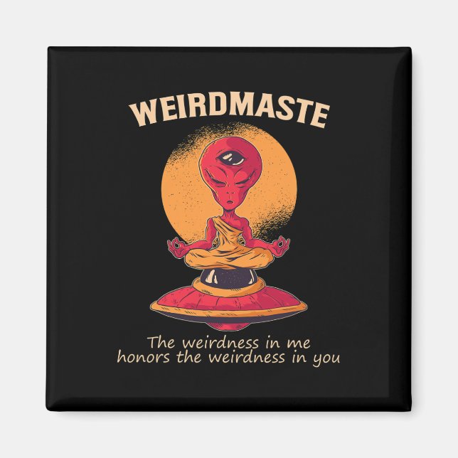 Weirdmaste-Definition Außerirdischer Mönch Ufo Yog Magnet (Vorne)